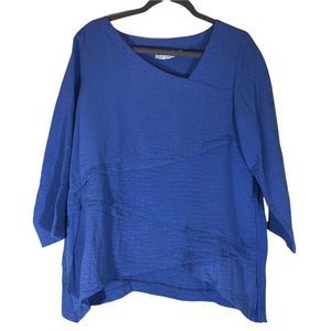 Habitat Tunic Top Rayon Blend Lagenlook Asymmetrical Layers - Sz S